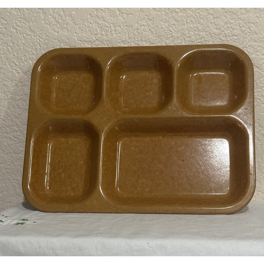Vintage melamine mess hall tray marked U.S. 1963 BOLTA